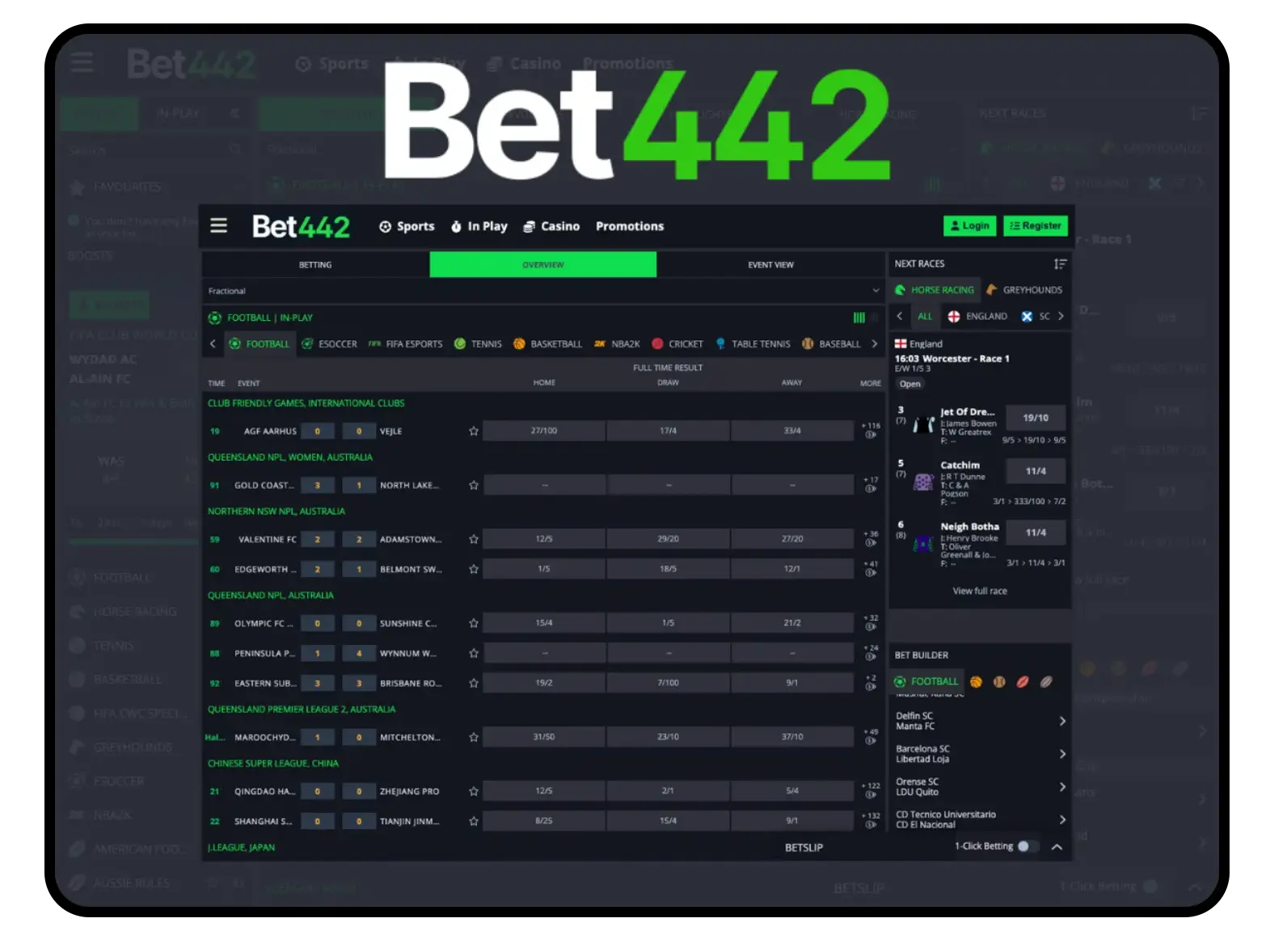Bet 442 betting page overview